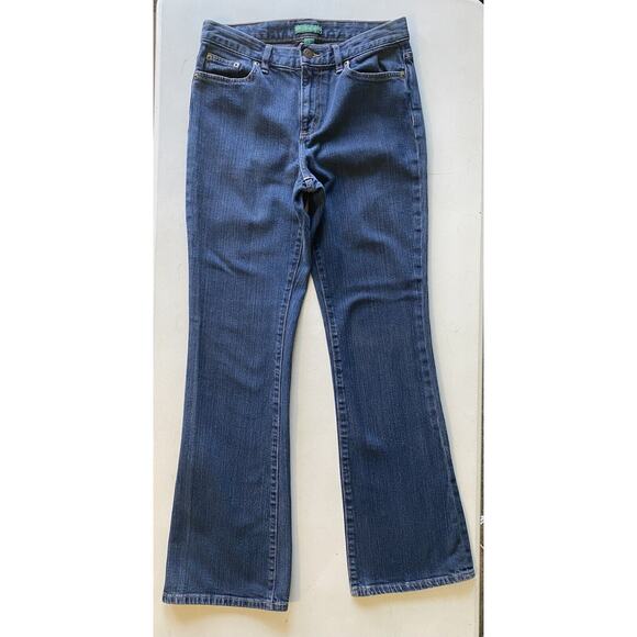 Ralph Lauren Jean Company Womens Classic Bootleg Medium Wash Western Country LRL - Picture 1 of 13